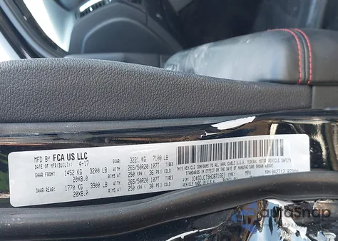 2017 Dodge Durango R/T Awd z USA, uszkodzony, nr VIN 1C4SDJCT9HC871661